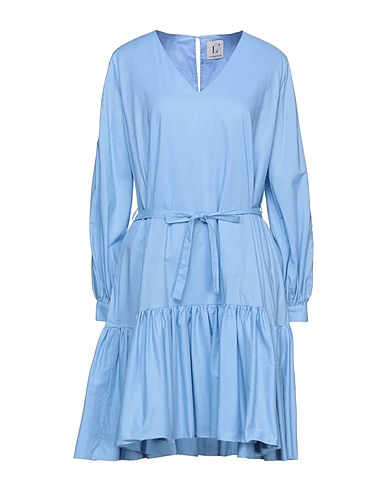 L' AUTRE CHOSE Short dress Azure 100% Cotton