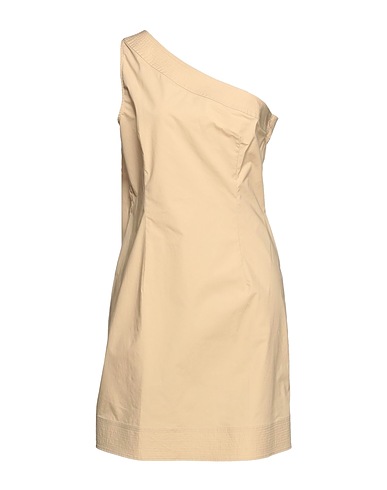 TWINSET Vestito corto Beige 96% Cotone, 4% Elastan, Viscosa