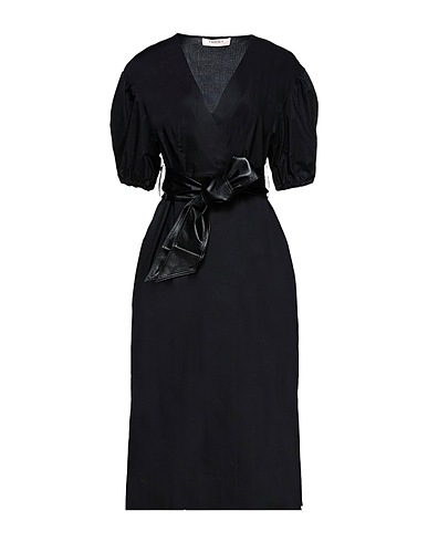 TWINSET Kleid für das Büro Schwarz 96% Baumwolle, 4% Elastan, Viskose