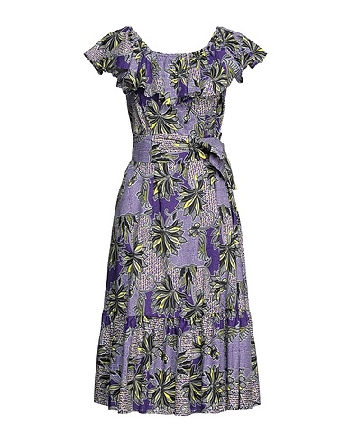 BRIAN DALES Midi dress Purple 100% Cotton