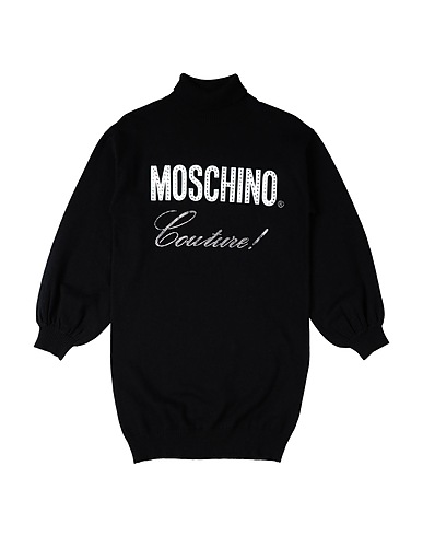 MOSCHINO TEEN Dress Black 80% Cotton, 20% Wool