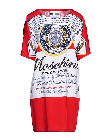MOSCHINO Short dress Red 98% Viscose, 2% Elastane