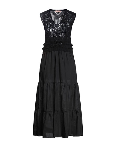 TWINSET Midi dress Black 100% Cotton