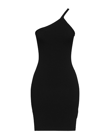 DSQUARED2 One-shoulder dress Black 70% Viscose, 30% Polyester