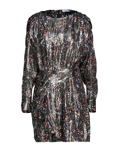 IRO Pleated dress Black 87% Silk, 13% Metallic Polyester