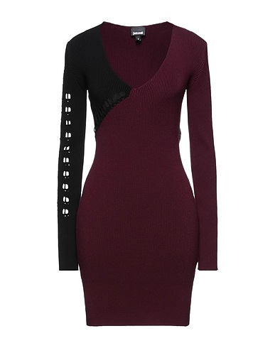 JUST CAVALLI Sheath dress Plum 70% Viscose, 30% Polyester