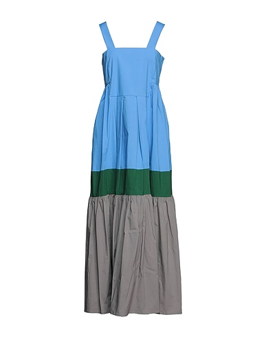 PDR PHISIQUE DU ROLE Long dress Pastel blue 97% Cotton, 3% Elastane