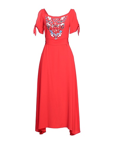 BEATRICE .B Long dress Red 65% Acetate, 35% Silk