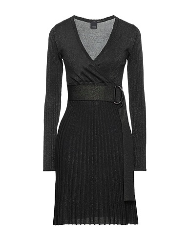 PINKO Short dress Black 52% Viscose, 28% Polyamide, 15% Polyester, 5% Metallic fiber
