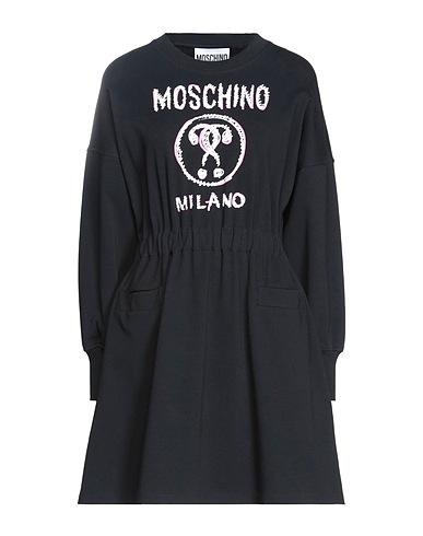 MOSCHINO Vestito corto Nero 97% Cotone, 3% Altre Fibre