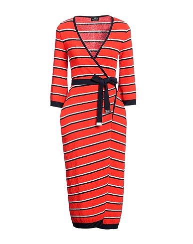ELISABETTA FRANCHI Kleid für das Büro Koralle 65% Baumwolle, 35% Polyamid