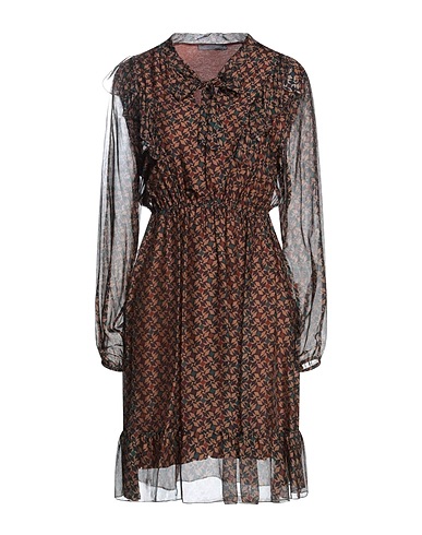 AMELIE RÊVEUR Vestito corto Khaki 70% Viscosa, 30% Seta