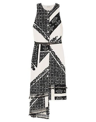 ALTUZARRA Midi dress Black 100% Silk, Leather