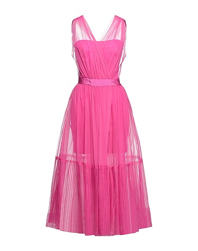 PINKO Long dress Fuchsia 100% Polyester, Polyamide