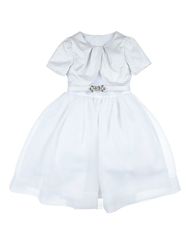 NUNZIA CORINNA Kleid Weiß 52% Polyester, 27% Baumwolle, 21% Polyamid