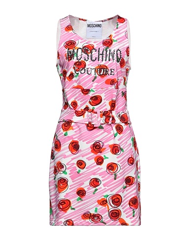 MOSCHINO Short dress COUTURE Pink 100% Cotton