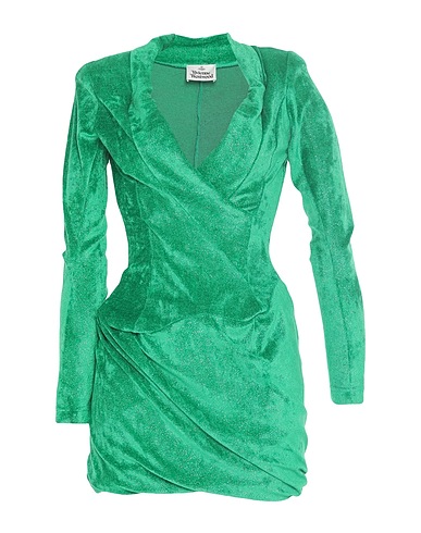 VIVIENNE WESTWOOD Short dress Green 70% Viscose, 30% Polyester