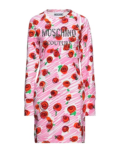 MOSCHINO Short dress Fuchsia 100% Cotton
