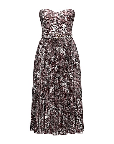 ELISABETTA FRANCHI Midi dress Black 100% Polyester, Polyamide, Elastane, Polyurethane