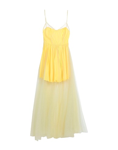 FELEPPA Vestito lungo Giallo 100% Poliestere, Poliammide