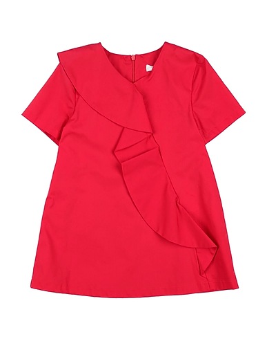 VICOLO Dress GIRL Red 97% Cotton, 3% Elastane