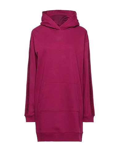 CALVIN KLEIN JEANS Vestito corto LOGO TRIM HOODIE DRESS Porpora 100% Cotone organico