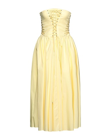 PHILOSOPHY di LORENZO SERAFINI Midi dress Yellow 100% Cotton