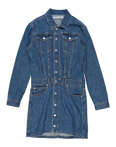 CALVIN KLEIN JEANS Vestito Blu 100% Cotone