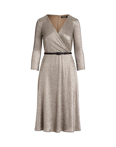 LAUREN RALPH LAUREN Midi dress METALLIC BODRE DRESS
 Bronze 100% Polyester