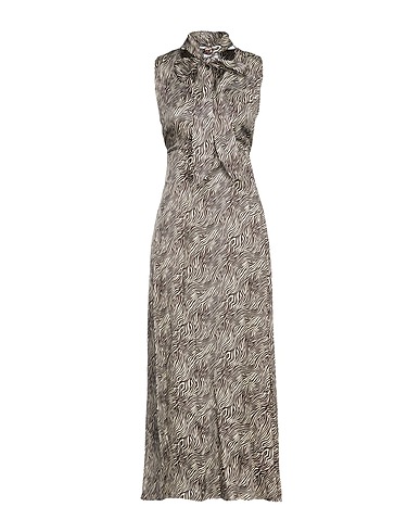 KAOS Midi dress Dark brown 100% Viscose