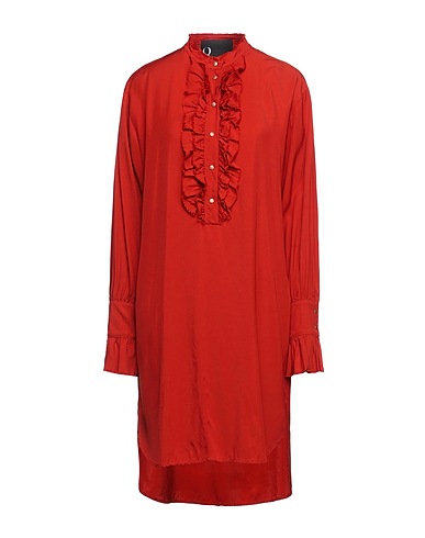 8PM Vestito chemisier Ruggine 100% Viscosa