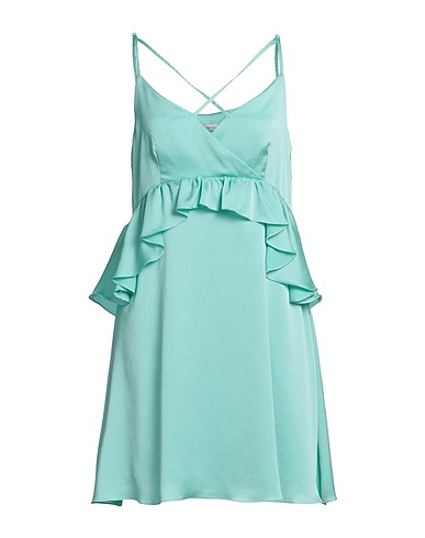 RELISH Short dress Turquoise 100% Polyester