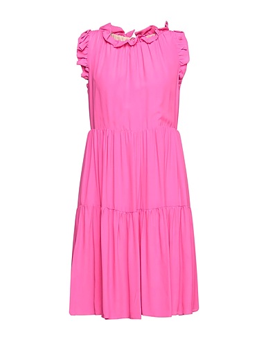 KAOS Short dress Fuchsia 82% Acetate, 18% Silk