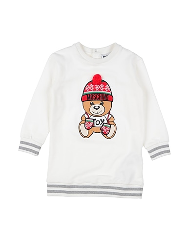 MOSCHINO BABY Vestido para bebé  White 95% Cotton, 5% Elastane, Polyester, Acrylic