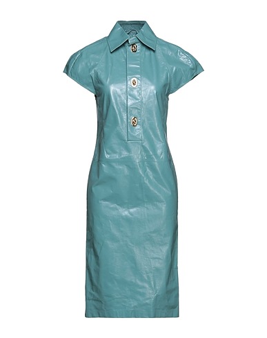 BOTTEGA VENETA Midi dress Pastel blue 100% Calfskin