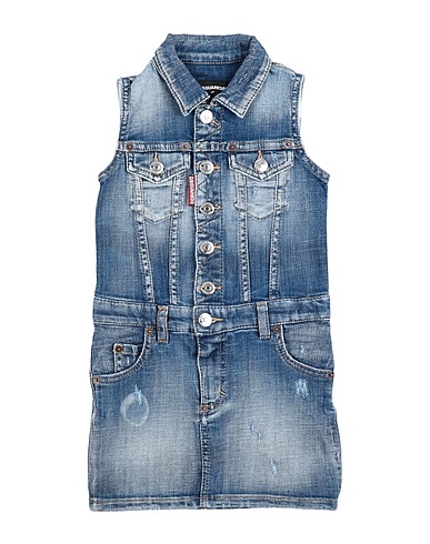 DSQUARED2 Denim dress Blue 98% Cotton, 2% Elastane