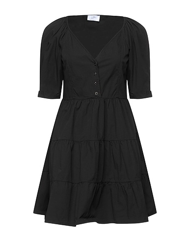 SOALLURE Vestito corto Nero 97% Cotone, 3% Elastan