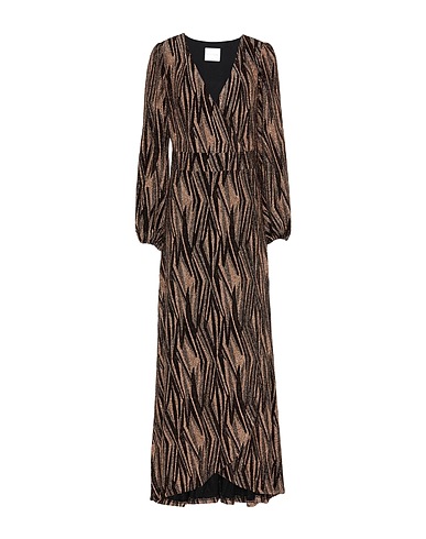 ANONYME DESIGNERS Elegant dress Dark brown 95% Polyamide, 5% Elastane