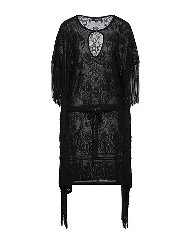 TWINSET Midi dress Black 69% Cotton, 31% Polyamide, Viscose, Polyester