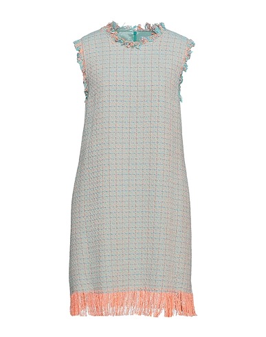 LUCKYLU  Milano Kurzes Kleid Tūrkis 70% Baumwolle, 27% Polyester, 3% Andere Fasern