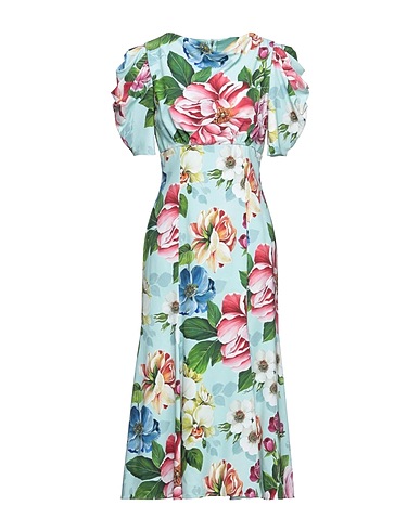 DOLCE&GABBANA Midi dress Sky blue 97% Viscose, 3% Elastane