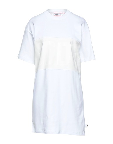 GCDS Short dress White 100% Cotton