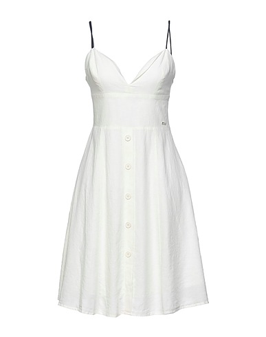 ARMANI EXCHANGE Midi dress Ivory 53% Cotton, 47% Linen