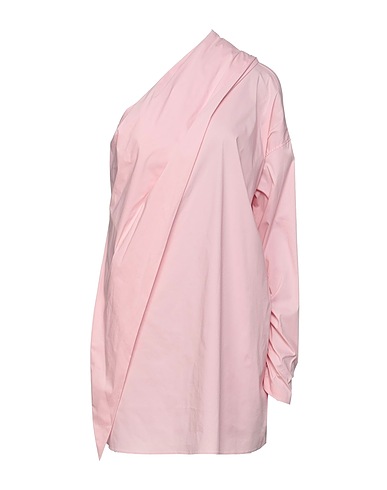 LIVIANA CONTI One-shoulder dress Pink 68% Cotton, 28% Polyamide, 4% Elastane