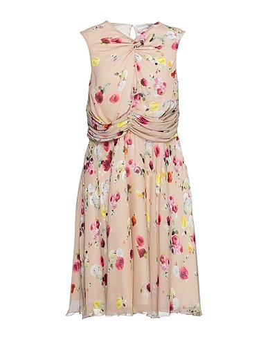ANNA MOLINARI Vestito midi Beige 100% Viscosa, Ottone, Poliammide