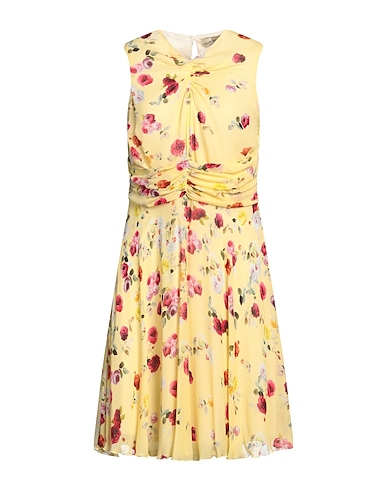 ANNA MOLINARI Midi dress Pastel yellow 100% Viscose, Brass, Polyamide