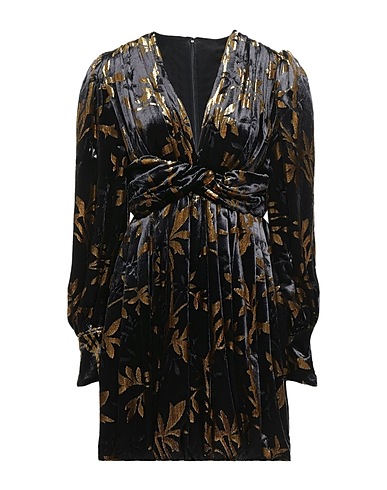 DODO BAR OR Short dress Black 65% Viscose, 19% Polyester, 16% Silk