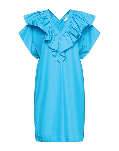 TELA Short dress Azure 100% Cotton