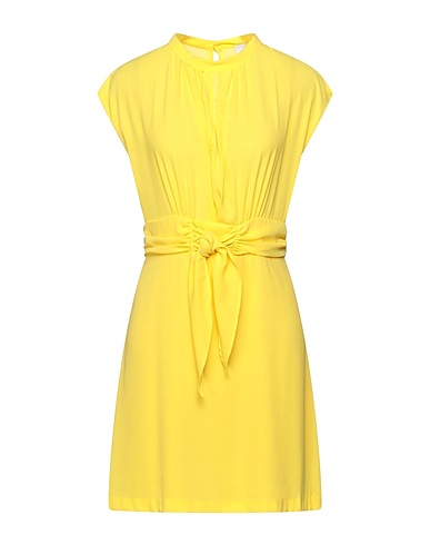MERCI ITALIA Short dress Yellow 100% Polyester