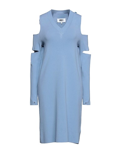 MM6 MAISON MARGIELA Midi dress Pastel blue 70% Viscose, 30% Polyester